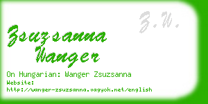 zsuzsanna wanger business card